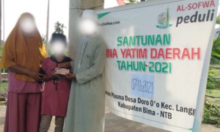 Santuanan Bina Yatim Daerah Al-Sofwa di  Desa Doro o’o Bima untuk Bulan Oktober 2021