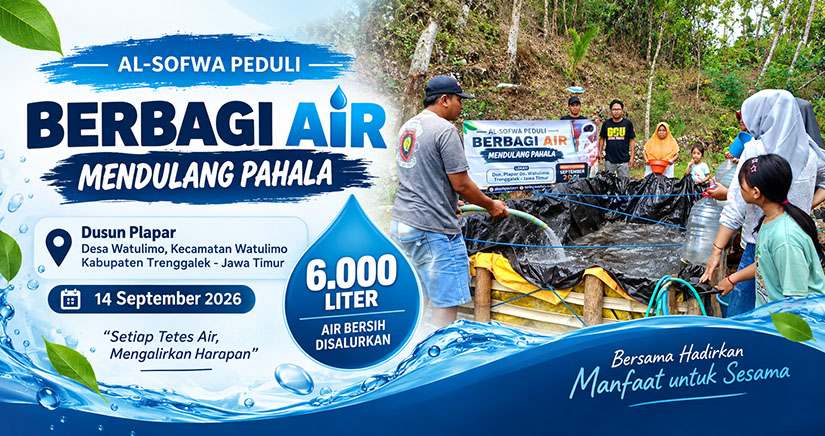 Al-Sofwa Peduli Kembali Salurkan Air Bersih untuk Warga Dusun Plapar