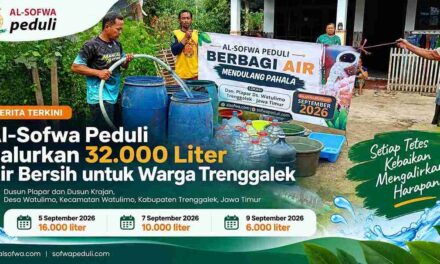Al-Sofwa Peduli Salurkan 32.000 Liter Air Bersih untuk Warga Trenggalek