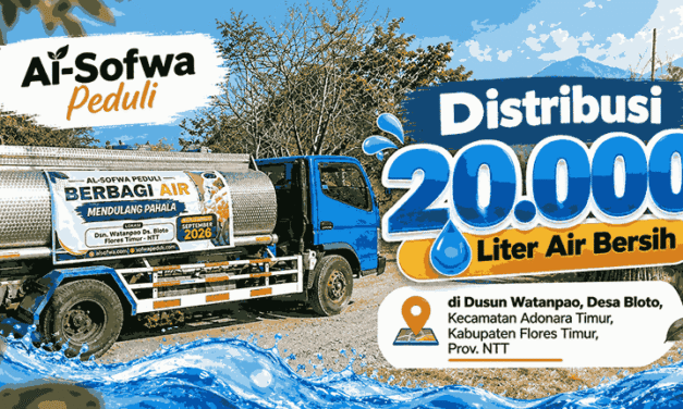 Al-Sofwa Peduli Distribusikan 20.000 Liter Air Bersih untuk Warga Terdampak Kemarau di Flores Timur